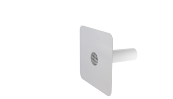 Kerek biztonsági túlfolyó integrált PVC gallérral Kerek biztonsági túlfolyó integrált PVC gallérral