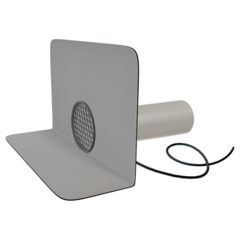 Fűthető kerek vízköpő integrált PVC gallérral Fűthető kerek vízköpő integrált PVC gallérral