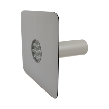 Kerek biztonsági túlfolyó integrált PVC gallérral Kerek biztonsági túlfolyó integrált PVC gallérral