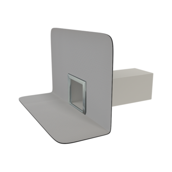 TOPWET szögletes vízköpő integrált PVC gallérral TOPWET szögletes vízköpő integrált PVC gallérral