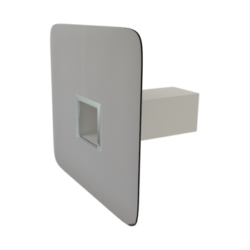 Szögletes biztonsági túlfolyó integrált PVC gallérral Szögletes biztonsági túlfolyó integrált PVC gallérral